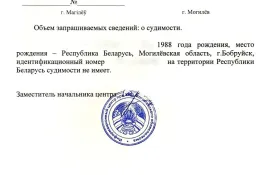 Перевод справки о несудимости